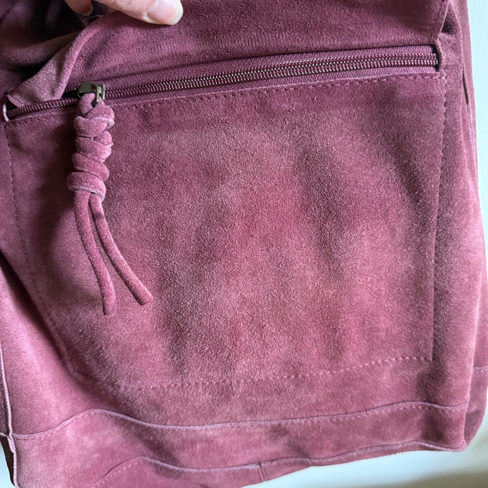NWOT FREE PEOPLE Dusty Rose Slouchy Shoulder Bag - Picture 5 of 13